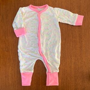 🍊5/$25 Zeeman Newborn Pink and White Kids Footie